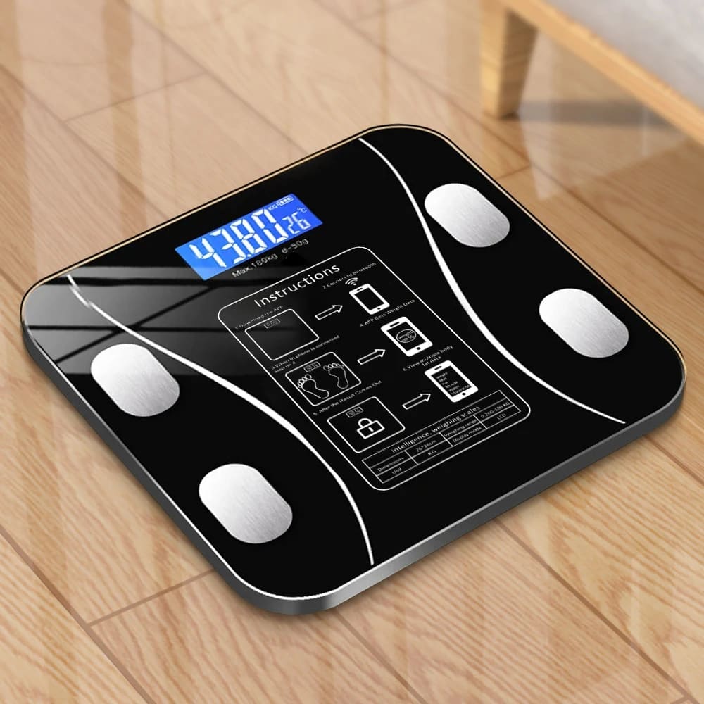 Balança Digital Inteligente com Bioimpedância – Monitore Gordura, Músculo, Hidratação